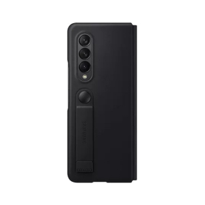 Samsung Galaxy Z Fold 3 Leather Flip Stand Cover Black