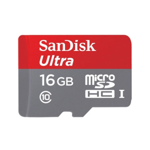 SanDisk 16GB Ultra UHS-I Micro SDHC Class 10 Memory Card with SD Adapter