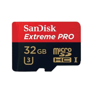 SanDisk 32GB Extreme PRO UHS-I MicroSDHC Memory Card With Adapter