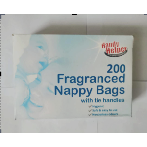 Letsshop 200 Fragranced Nappy Bags With Tie Handles