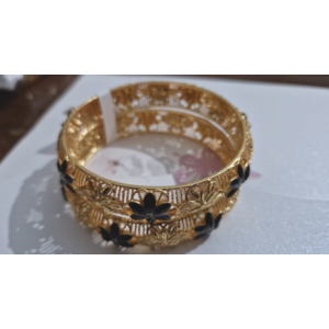 Letsshop Gold Bangles With Multiple Design