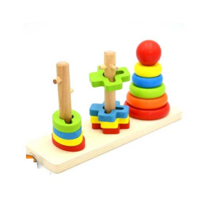 ShopEasy Rainbow Three Column Shape Sorting Tower