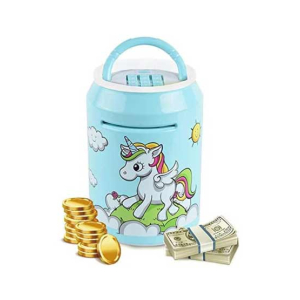 ShopEasy Unicorn ATM Password Bank Cash Coin Can for Kids