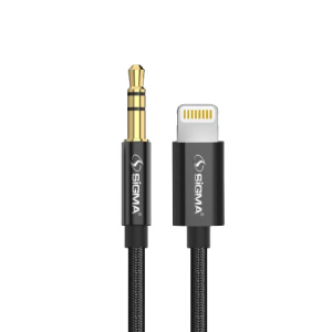 Sigma Lightning To 3.5mm Audio Cable - Black (Aux-03)