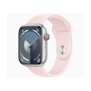 Apple Watch Series 9 Silver Aluminum Case With Sport Band-GPS-45 mm-Light Pink