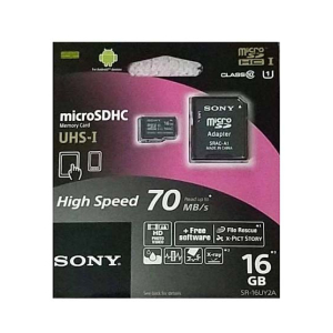 Sony 16GB USH-I microSDHC Memory Card (SR-16UY2A)
