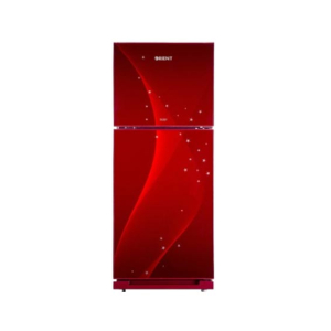 Orient Ruby 260 Freezer-On-Top Glass Door Refrigerator 9 Cu Ft-Space Red