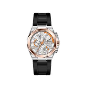 Timezone Spectra Elevation Watch For Men Two Tone Rose Gold (TZ-1335)-White