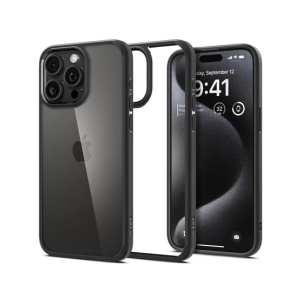 Spigen Ultra Hybrid Matte Black Case For Apple iPhone 15 Pro Max (ACS06570)