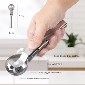 Promax Stainless Steel Ice Cream Scooper