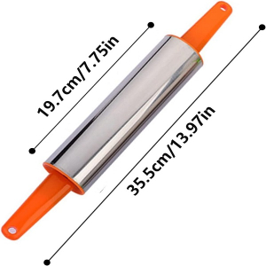 Promax Stainless Steel Rolling Handles For Baking Dough