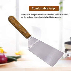 Promax Stainless Steel Spatula With Wooden Handle
