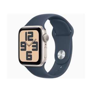 Apple Watch SE 2023 Starlight Aluminum Case With Sport Band-Storm Blue-GPS-40mm