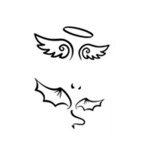 Ferozi Traders Angel Style Water Resistant Tattoo Sticker