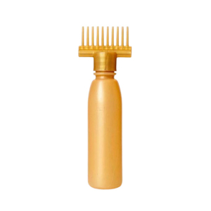 The Rubian Store Golden Plastic Oil Comb Bottle for Hairs