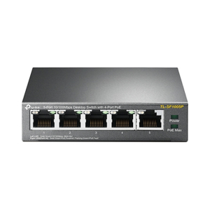 TP-Link 5-Port 10/100Mbps Desktop Switch with 4-Port PoE (TL-SF1005P)