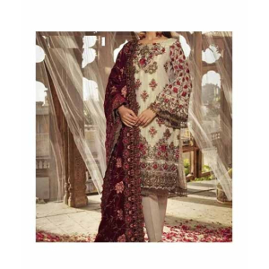 Waqas Collection Unstitched Suit For Women 3 Pieces (0009)