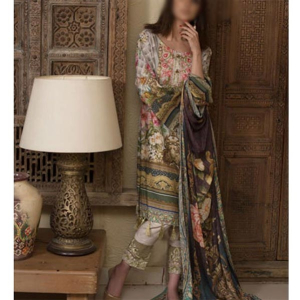 Waqas inc Embroidery Unstitched 3 Pieces Suit (0020)
