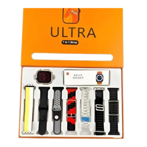 Khan Mobile Ultra Smart Watch With 7 straps
