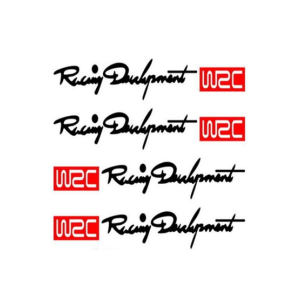 Wish Hub 4 Set WRC Racing Door Handle Sticker Black