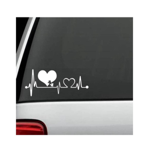 Wish Hub Heartbeat Lifeline Car Sticker