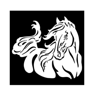 Wish Hub Horse Pattern Car Body Sticker White