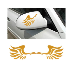 Wish Hub Pair Of Wings Car Styling Stickers Yellow