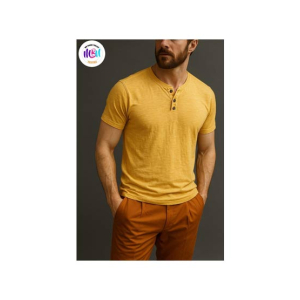MBN Textile Men's Plain T shirt Yellow - 1 Pcs