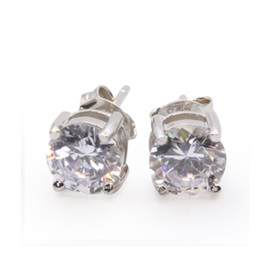 Zed Eye Wisher's Orb Earrings For Women White (ISE129B)