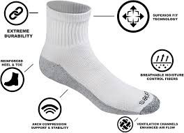 iShopping - SS Mart Dickies Men's Dri-tech Moisture Control Socks - White
