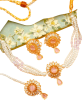 iShopping - Azhari Traders Beautiful Elegant Crush Mala Set-Orange