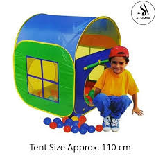 iShopping - Alsimba Play House Tent Series For Kids - Foldable With 2 Support Sticks - Balls Not Included - Size Approx. 110cm - Random Color (AS-0056)