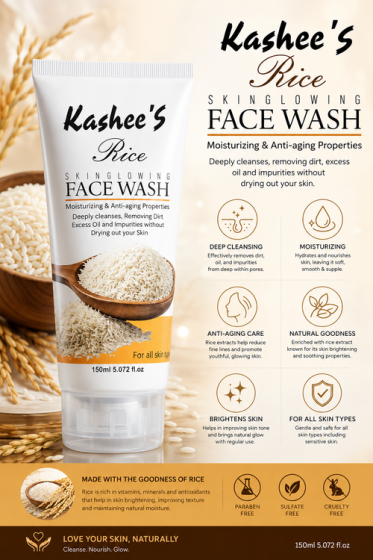 iShopping - Kashee's Rice Skin Glowing Facewash | Anti-Aging Formula Deep Glowing FaceWash