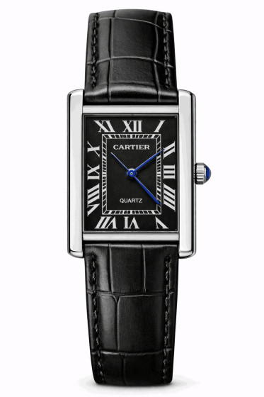 iShopping - Cartier Tank Classic Leather Quartz Watch For Men's Black
