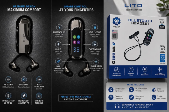 iShopping - LitLito Neackbando Bluetooth Headest