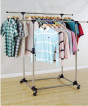 iShopping - Easy Shop Double Pole Cloth Hanging Rack With Shoe Stand