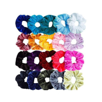 AR Scrunchies Velvet Scrunchies For Women Pack of 15