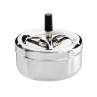 Premier Home Chrome Effect Large Spinning Ashtray (305202)