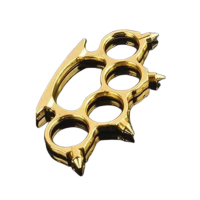 Aaka Brass Steel Hand Punch Knuckle Golden (0002)