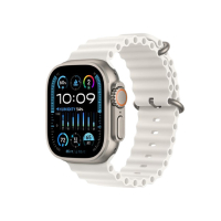 Apple Watch Ultra 2 49mm Titanium Case With Ocean Band-White-GPS