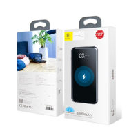 Baseus 8000mAh Full Screen Wireless Charging Power Bank Black