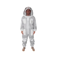 Toor Traders 3 Layers Ventilated Bee Keeping Suit With Fencing Veil Hat-Small