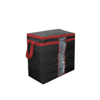 Araaish Stripe Design Storage Bag large-Black