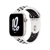 Apple Watch SE 44mm Starlight Aluminum Case with Summit White/Black Nike Sport Band - GPS