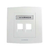 D-Link 2-Port Shuttered Simplex Face Plate (VCA20)