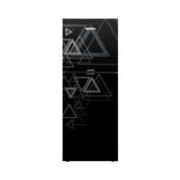 Orient Ultron 470 Glass Door Inverter Freezer-on-Top Refrigerator 16 Cu Ft-Triangle Black