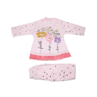 Komfy Printed Baby Dress Pink (NBG062)