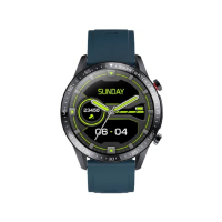 Yolo Fortuner Smart Watch Black with Moss Blue