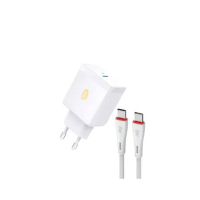Itel 20W ChargerPulse Type C Adapter With Type C Cable White (ICW-204EC)