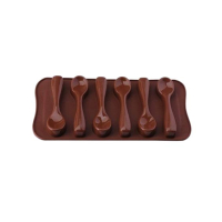Promax Silicone Chocolate Spoons Mold 6 Cavity